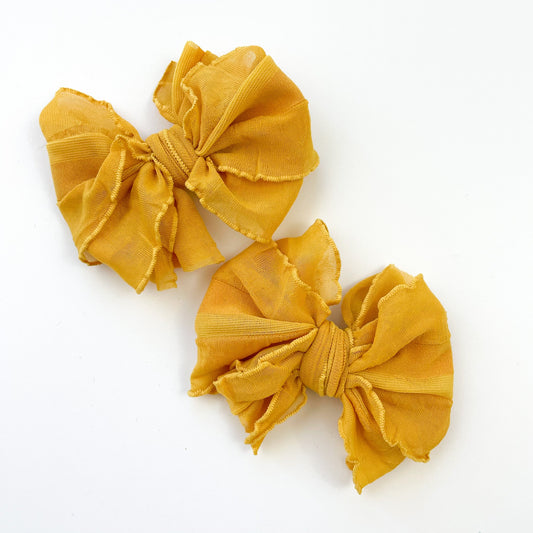 Mustard Ruffle Clip