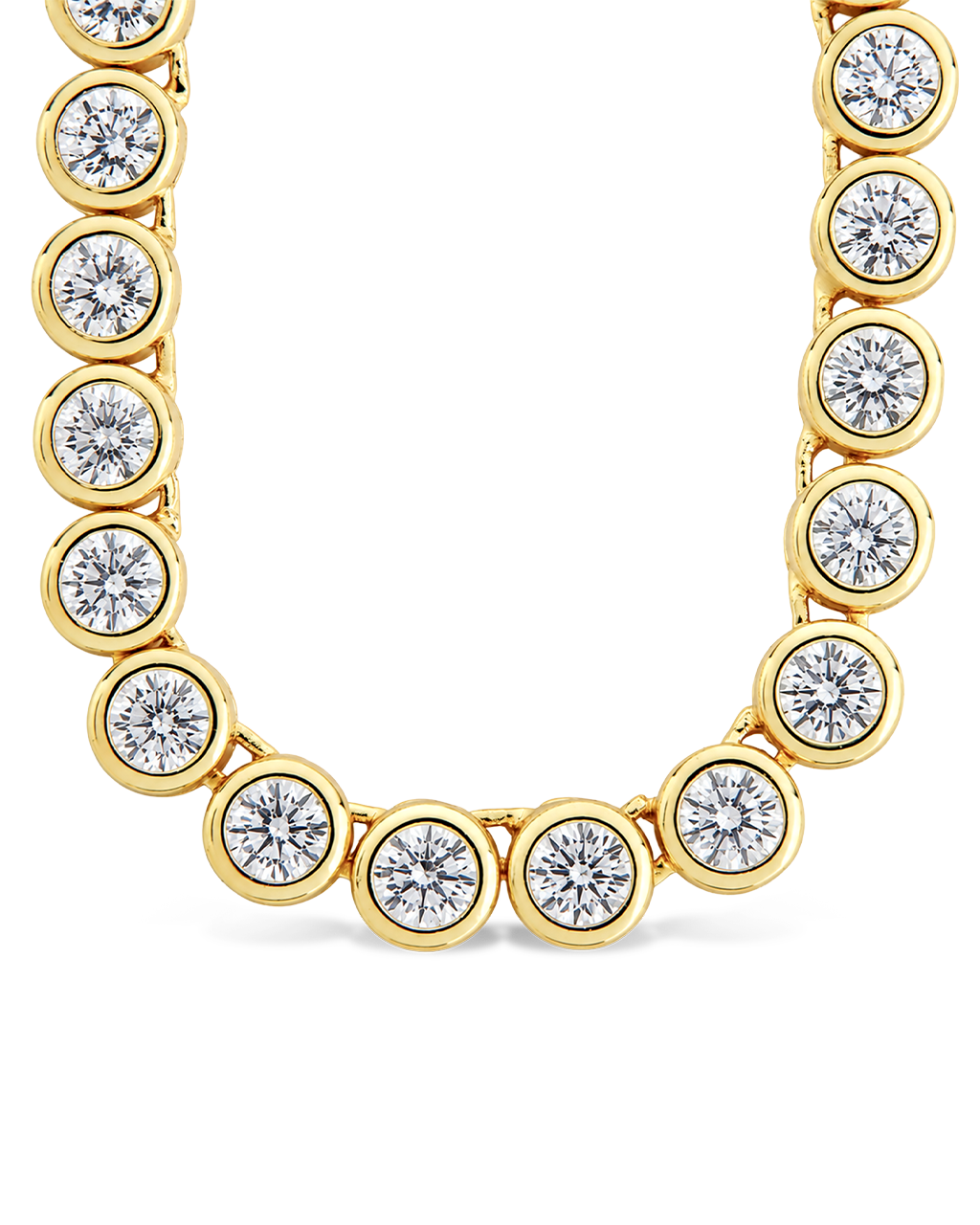 Helene Bezel CZ Tennis Necklace