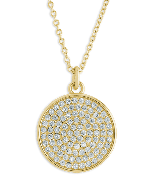 Pave CZ Circle Pendant