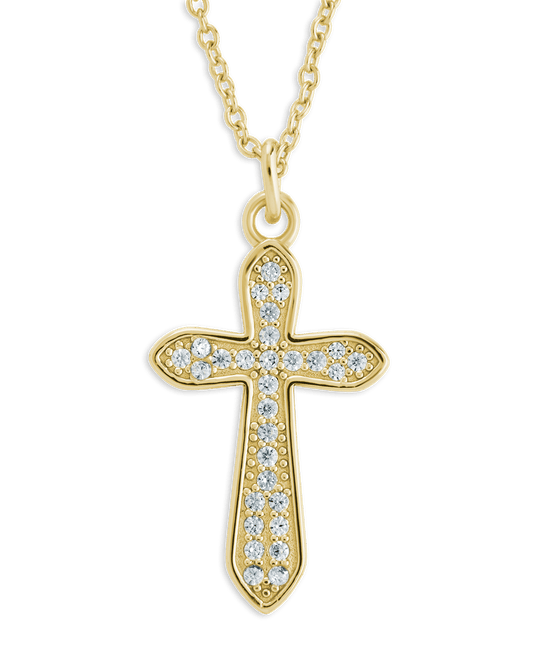 Pave CZ Cross Pendant