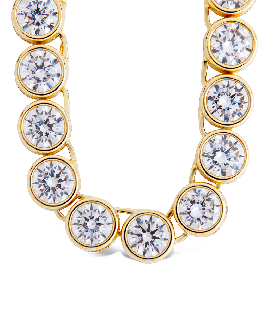 Helene Bezel CZ Tennis Necklace