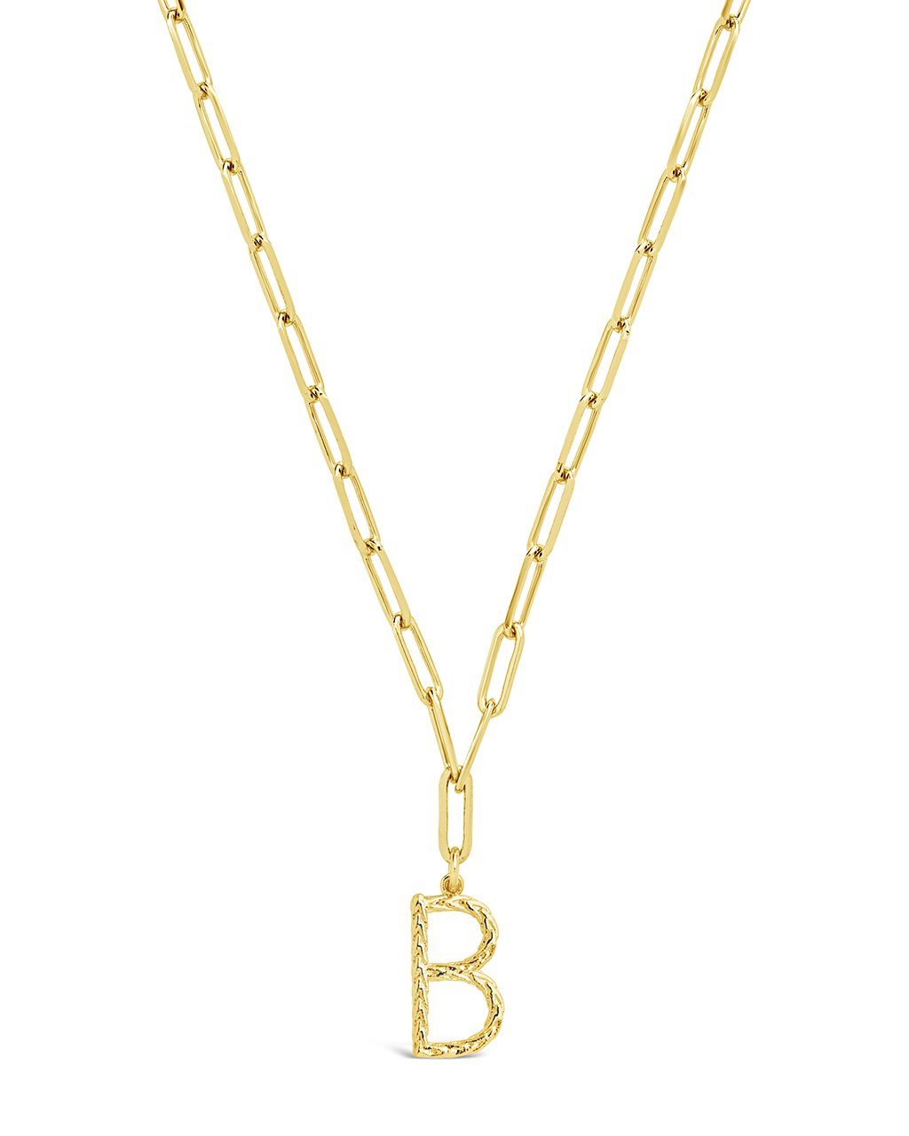 Braided Initial Pendant Necklace