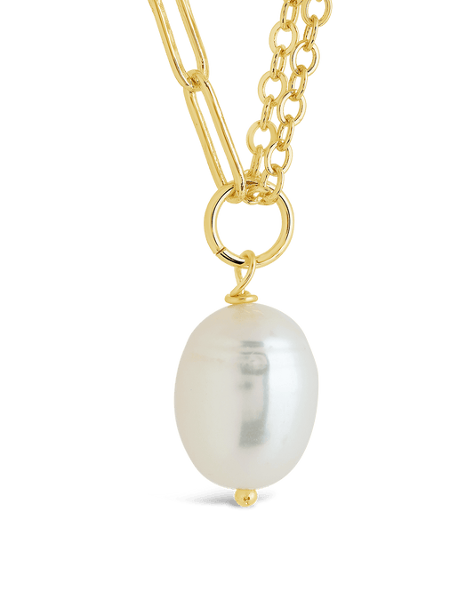 River Pearl Drop Chain Necklace