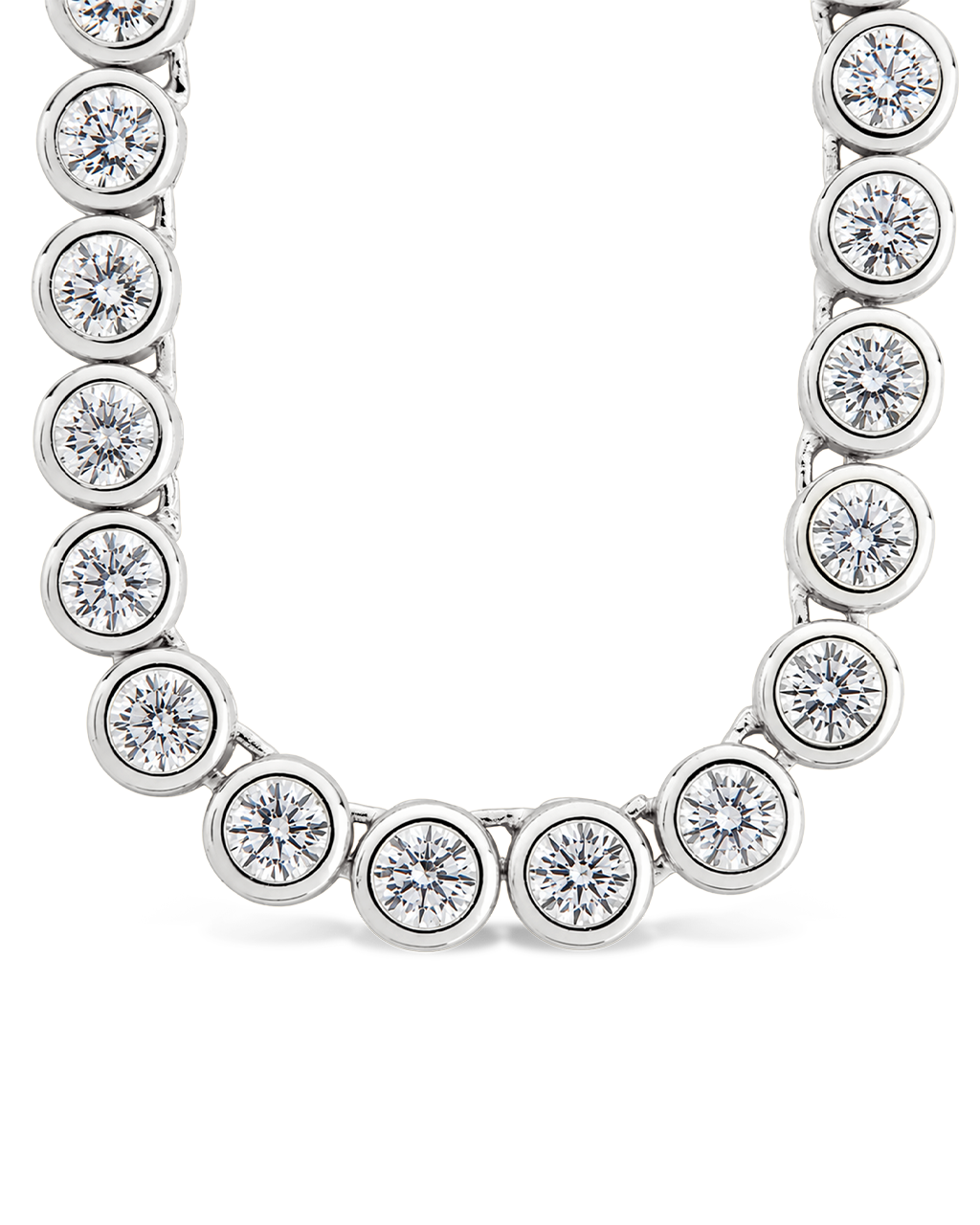 Helene Bezel CZ Tennis Necklace