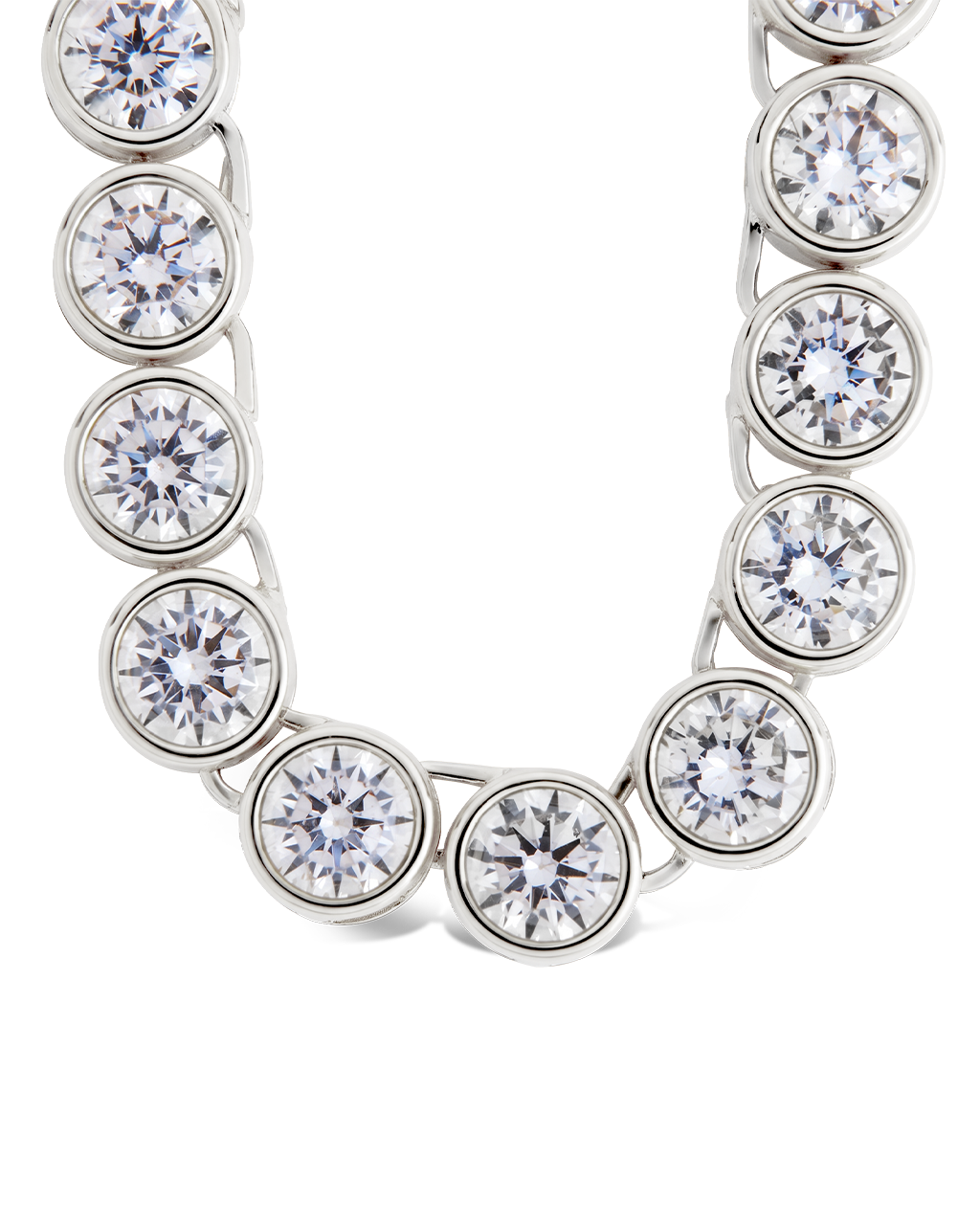 Helene Bezel CZ Tennis Necklace