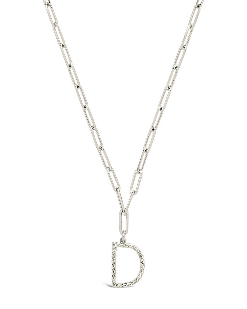 Braided Initial Pendant Necklace