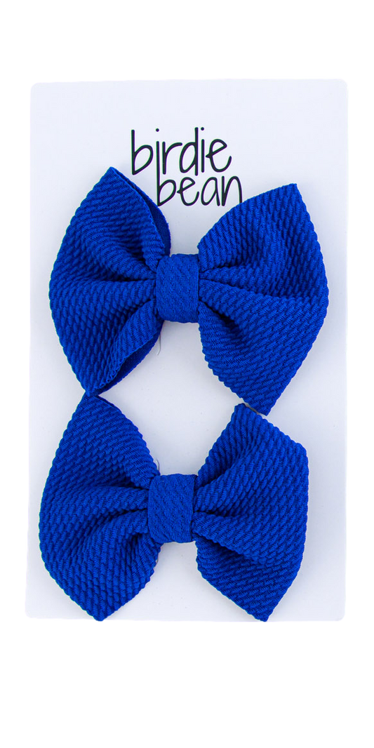 Navy Clippy Bow Set