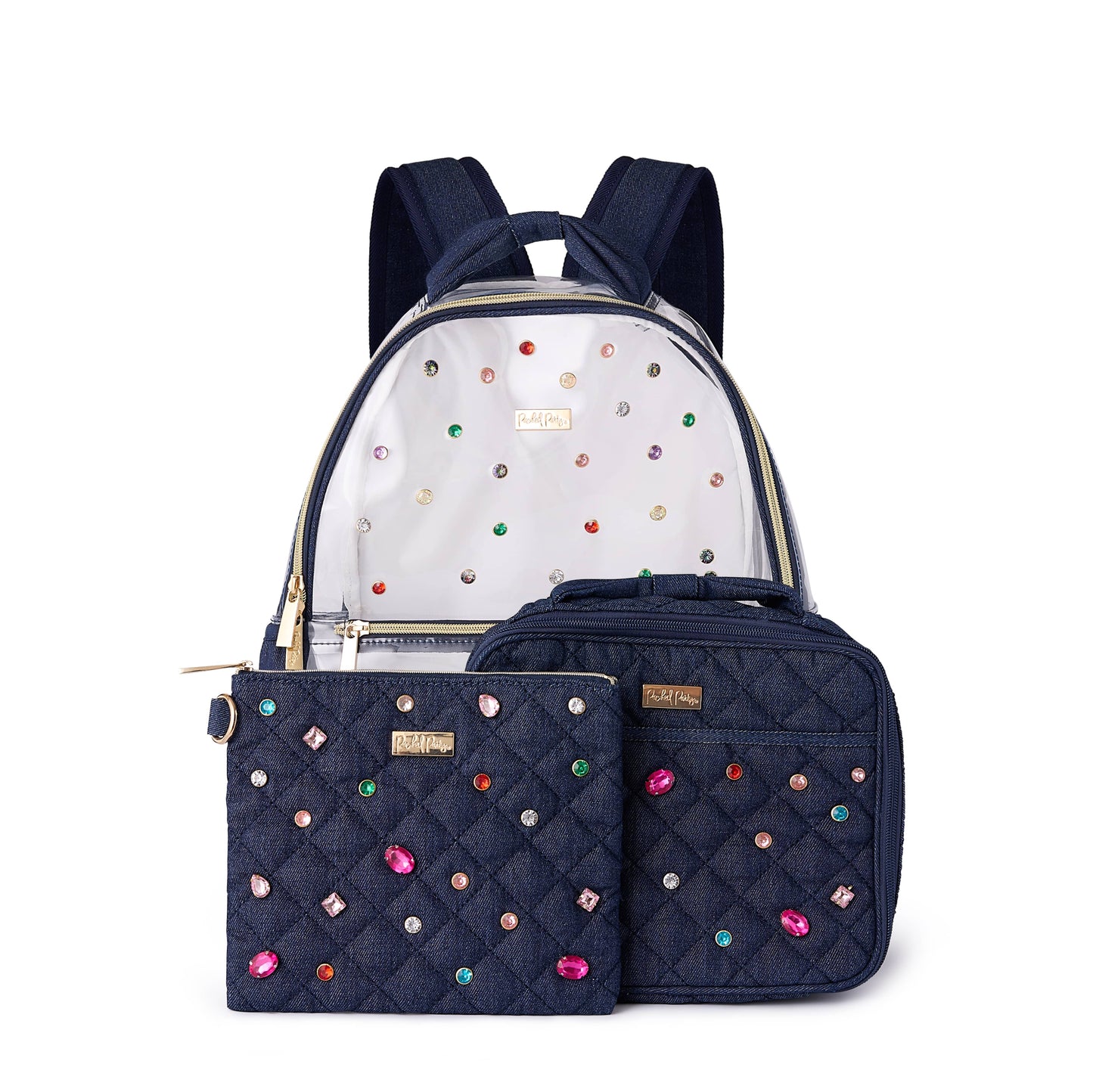 Denim and Gems Everything Pouch