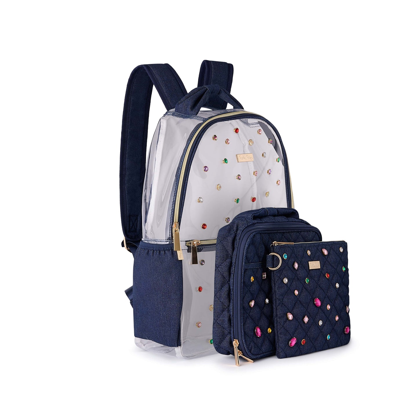 Denim and Gems Everything Pouch