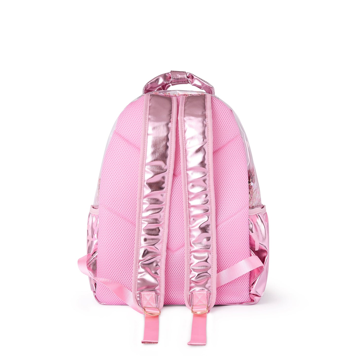 Pink Bow Confetti Clear Backpack