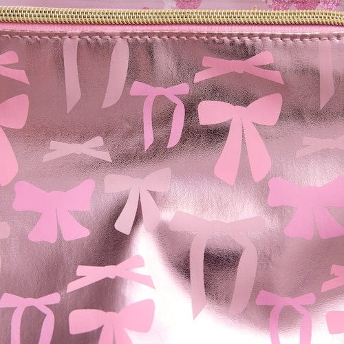 Pink Bow Confetti Clear Backpack
