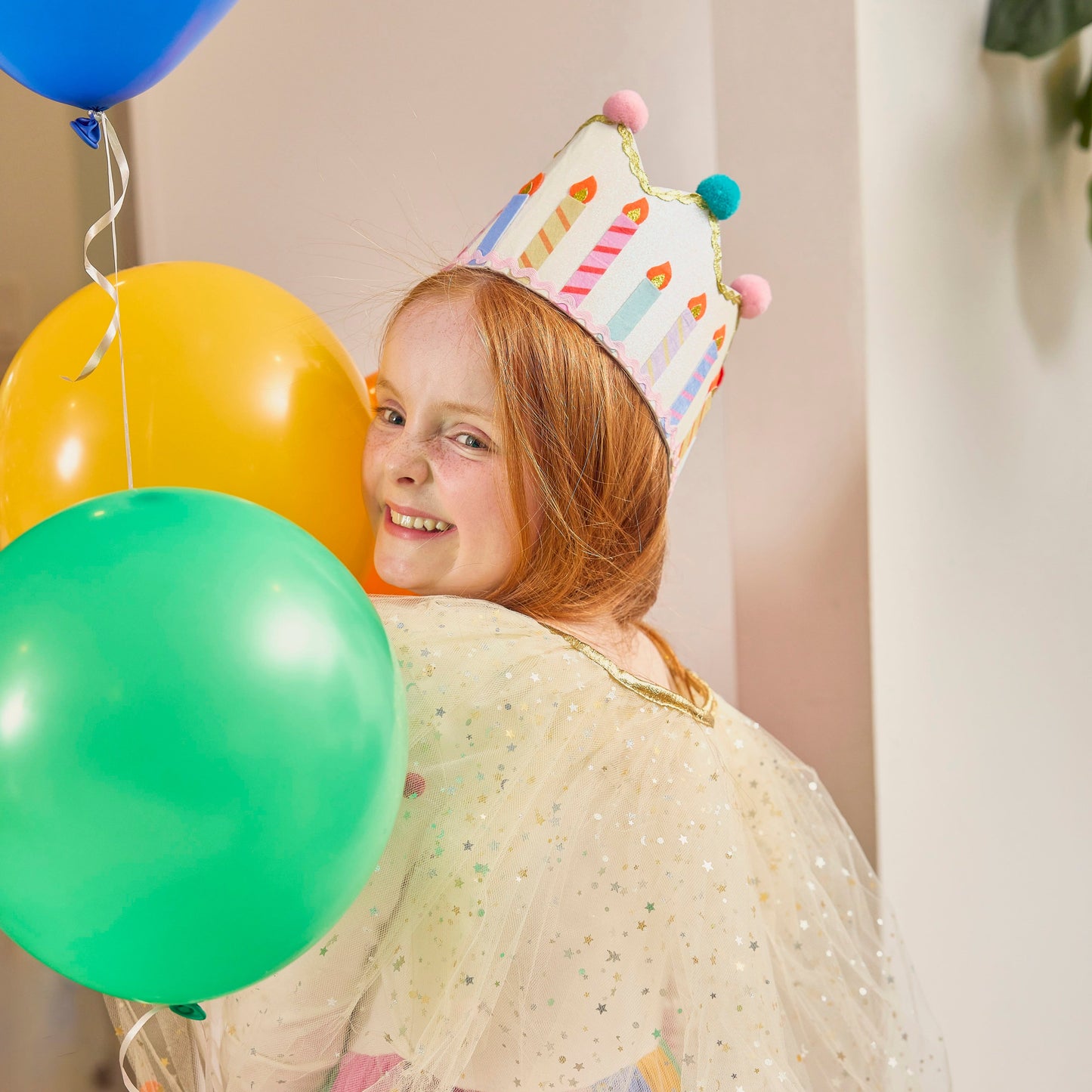 Birthday Wishes Reusable Pom Pom Crown