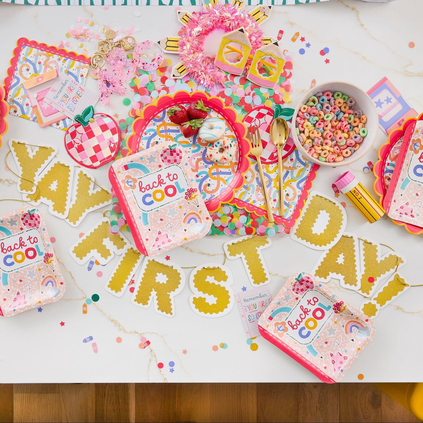 Customizable Gold Fringe Reusable Party Banner