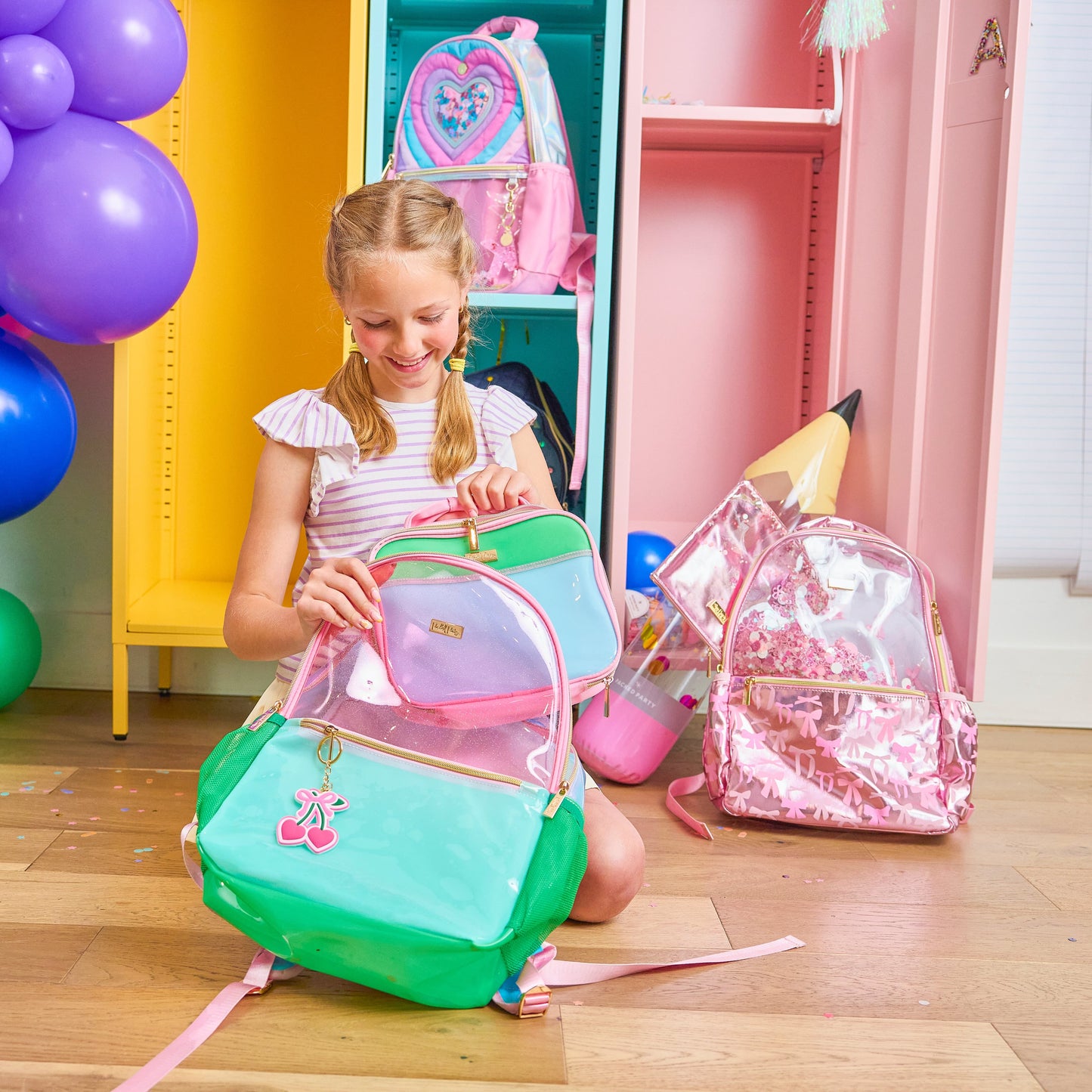 Clear Color Block Jelly Backpack