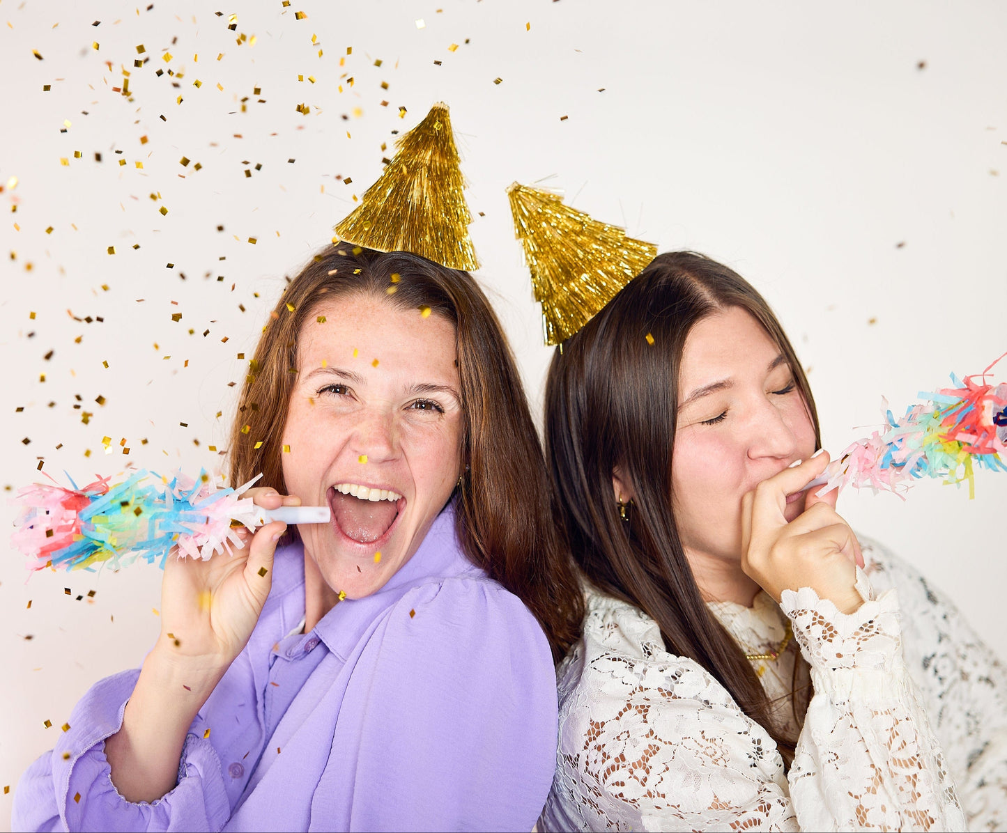 Confetti Burst Fringe Party Blowers (6 ct)