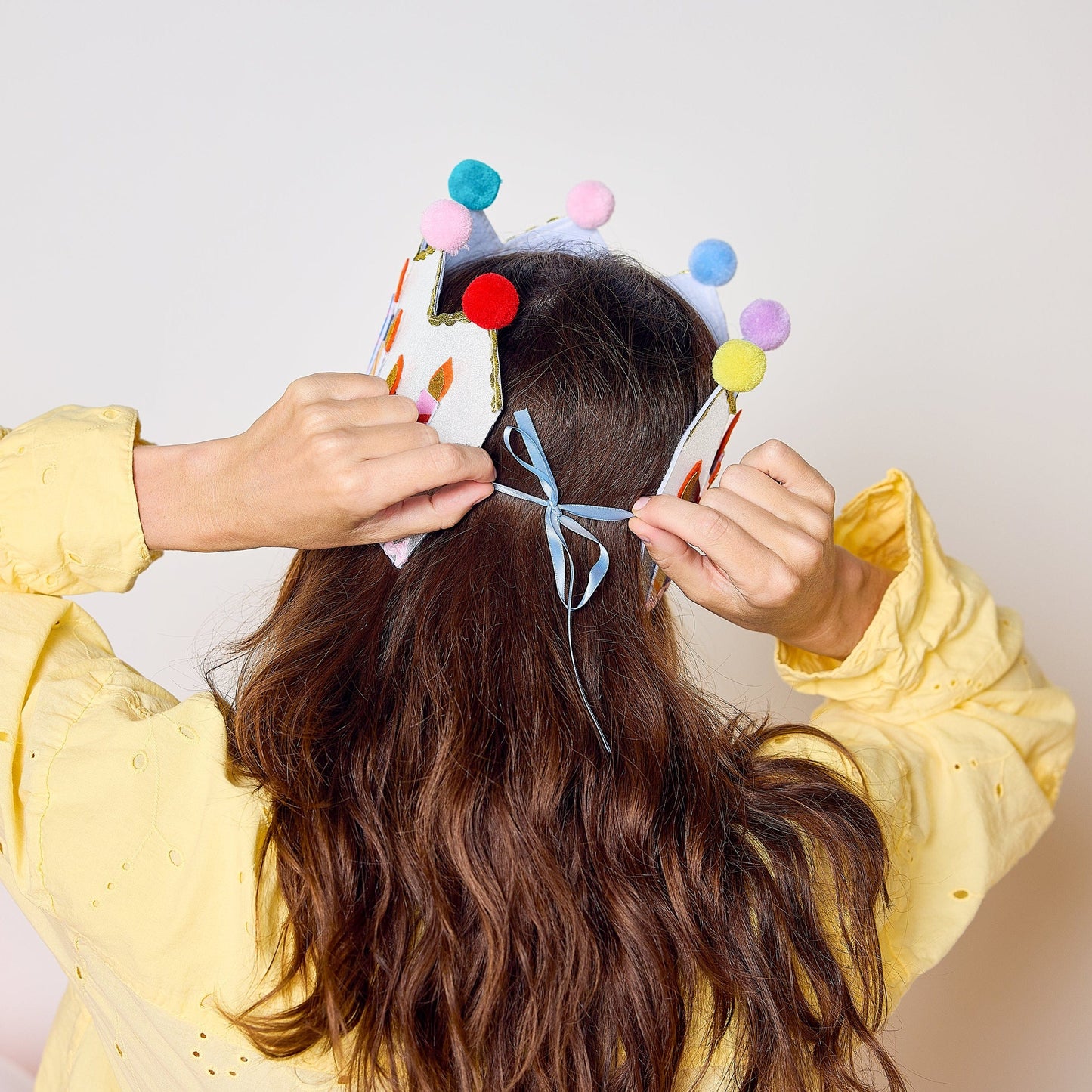 Birthday Wishes Reusable Pom Pom Crown