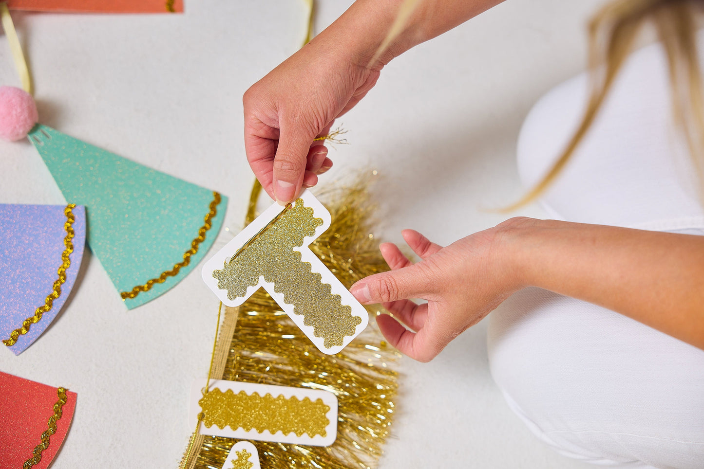 Customizable Gold Fringe Reusable Party Banner