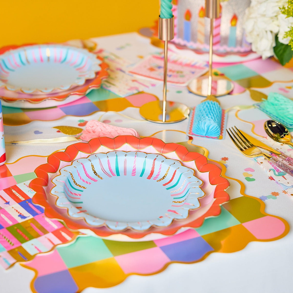 Multicolor Plaid Placemats (10 count)