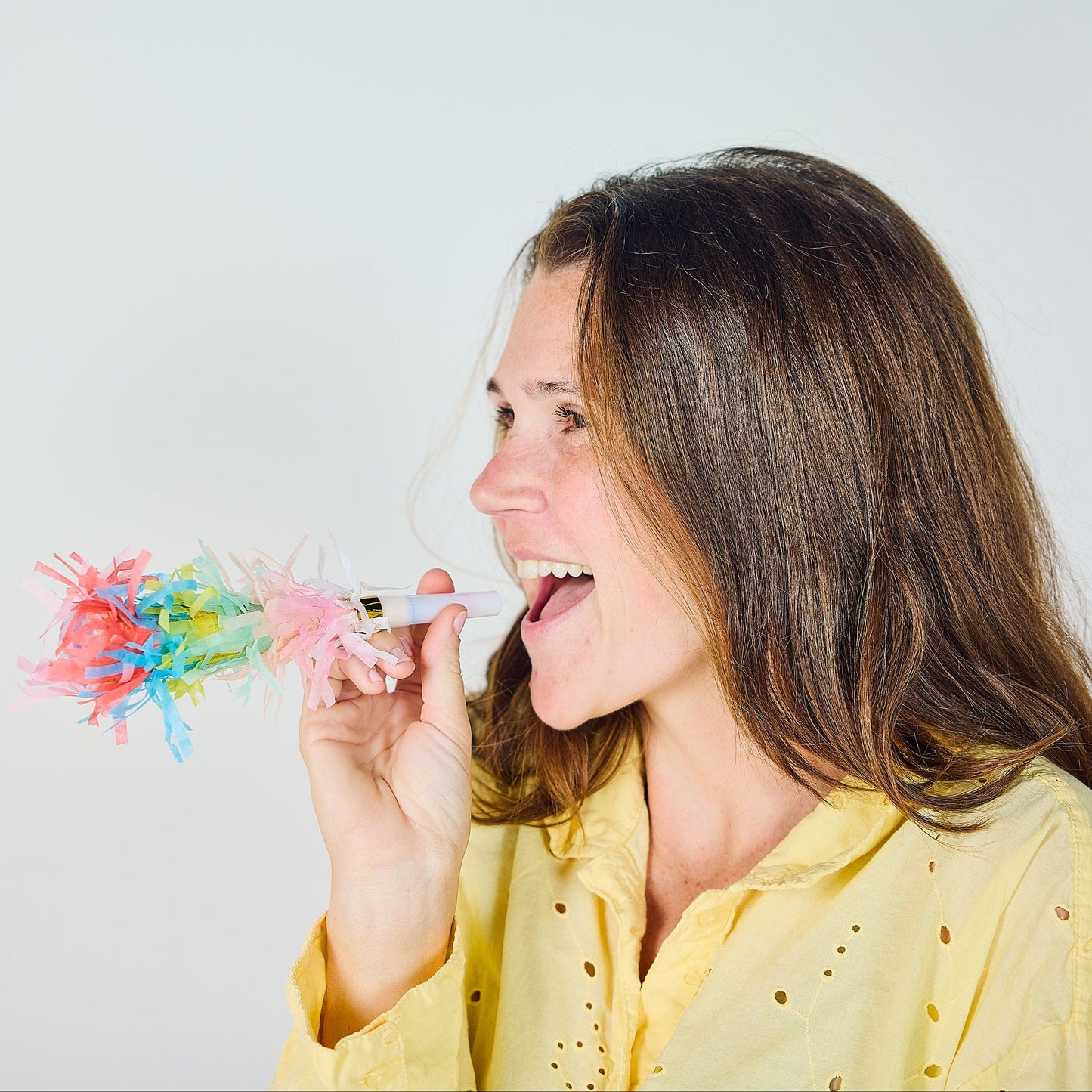 Confetti Burst Fringe Party Blowers (6 ct)