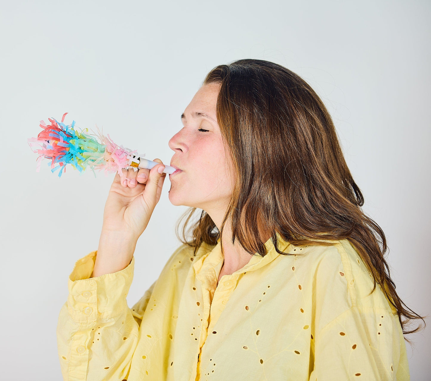 Confetti Burst Fringe Party Blowers (6 ct)