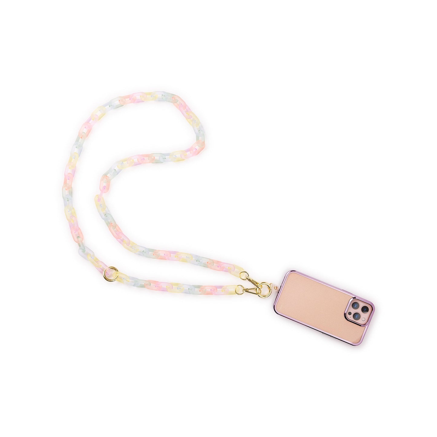 Link Up Frosted Rainbow Phone Chain