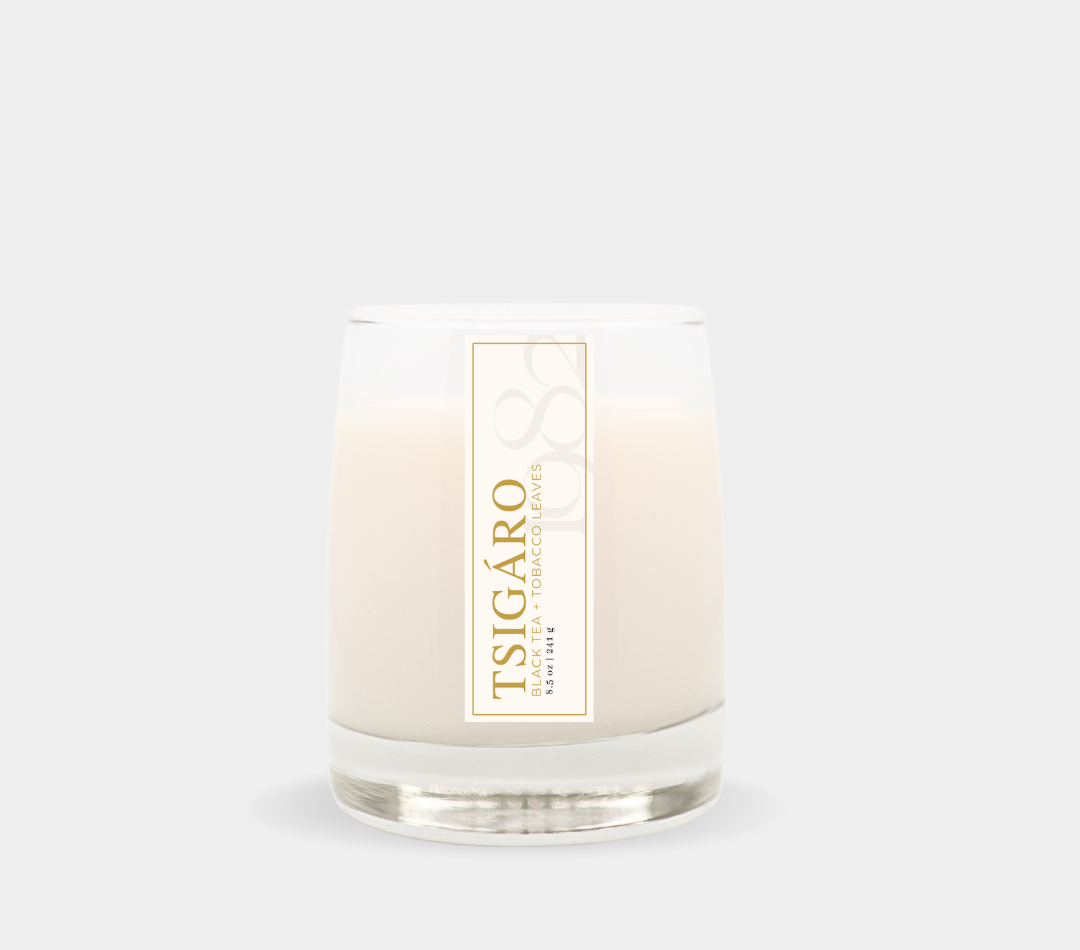 Tsigaro (8.5 oz Single Wick) - Notes: Tobacco Leaves, Black Tea, Cedar & Vetiver - PREVIOUSLY KNOWN AS "CIGAR LOUNGE"
