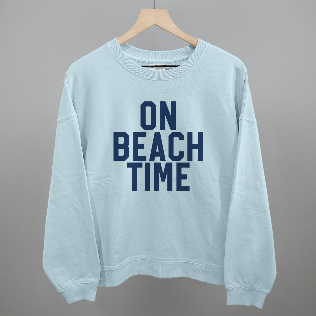 On Beach Time Block Letters