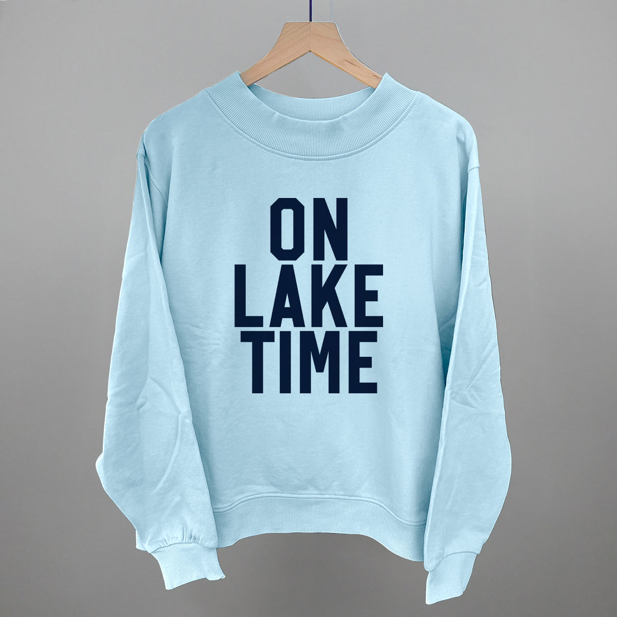 On Lake Time Block Letters