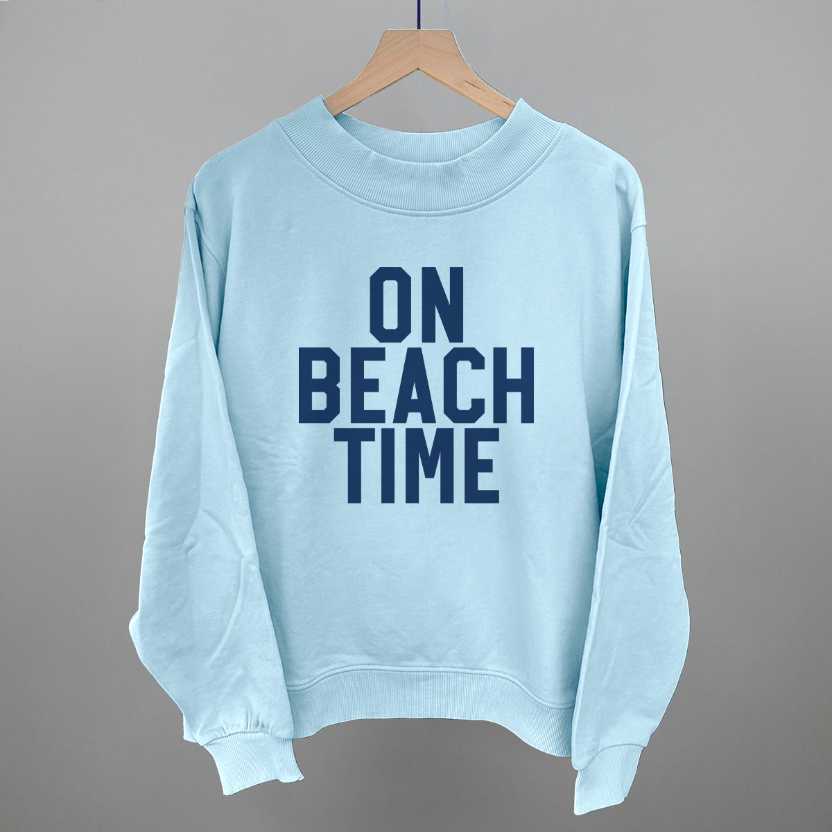 On Beach Time Block Letters