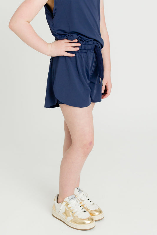 Navy Blue Kid Butterfly Shorts
