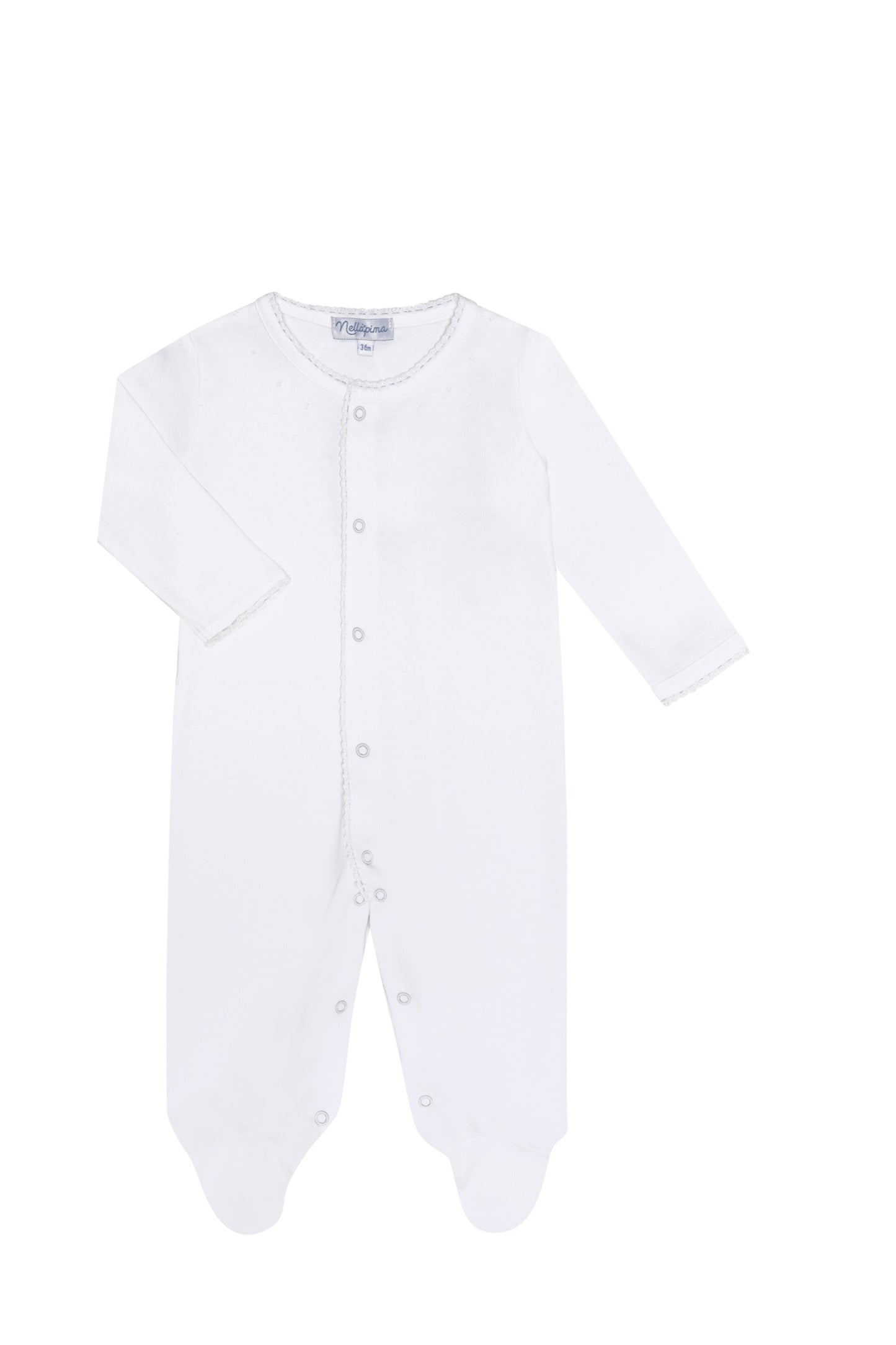 White Crochet Footie