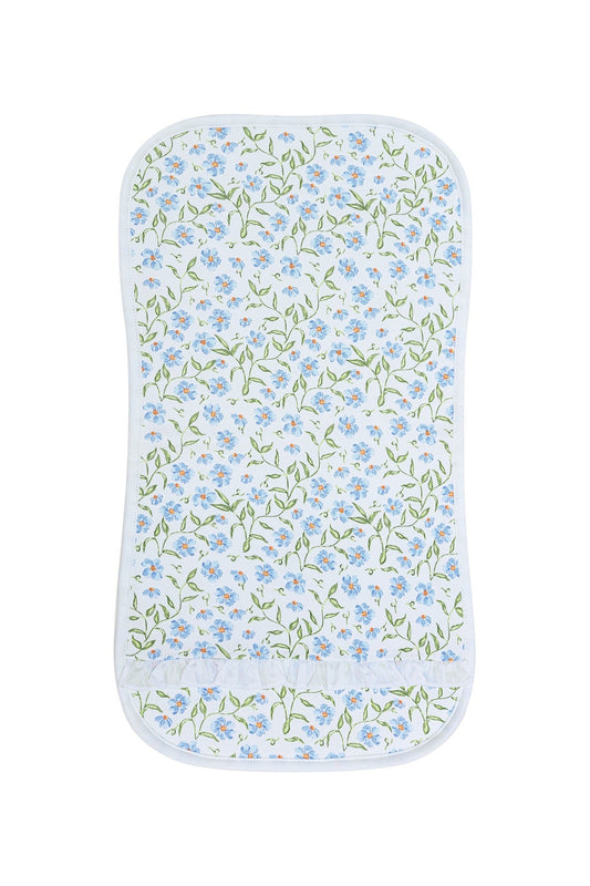 Blue Vines Print Burp Cloth
