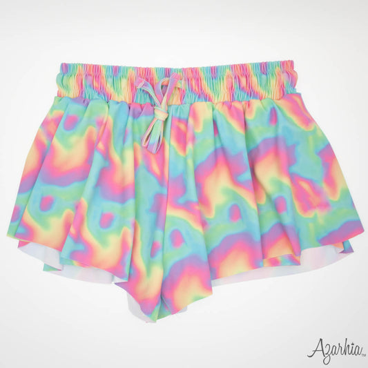 Neon Wave Butterfly Flowy	Short