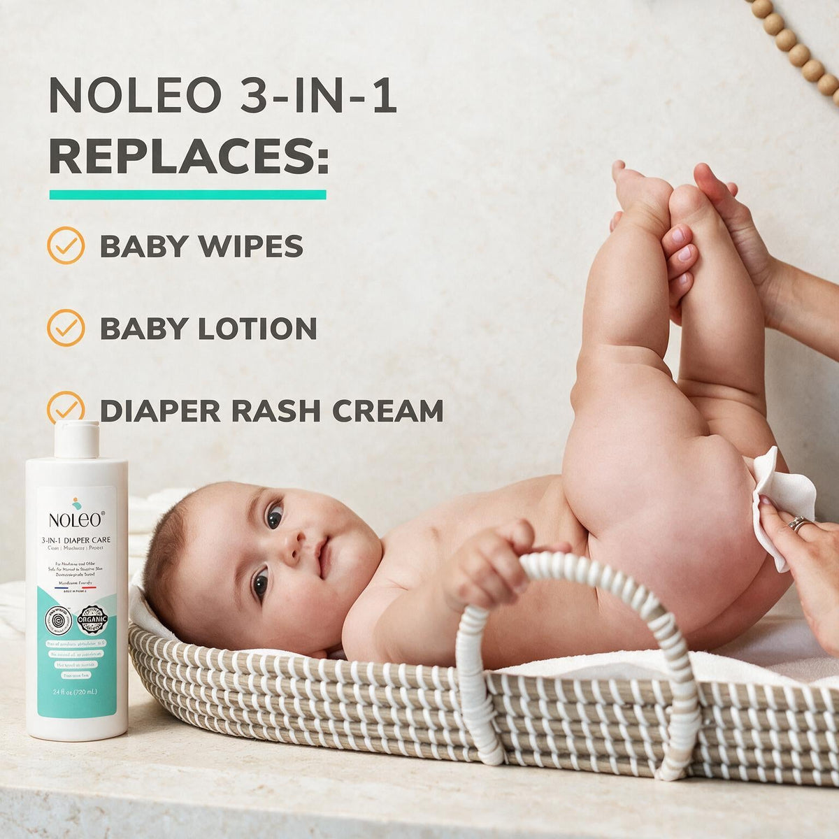 NOLEO 3-IN-1 - Diaper Rash Cream - EWG Verified