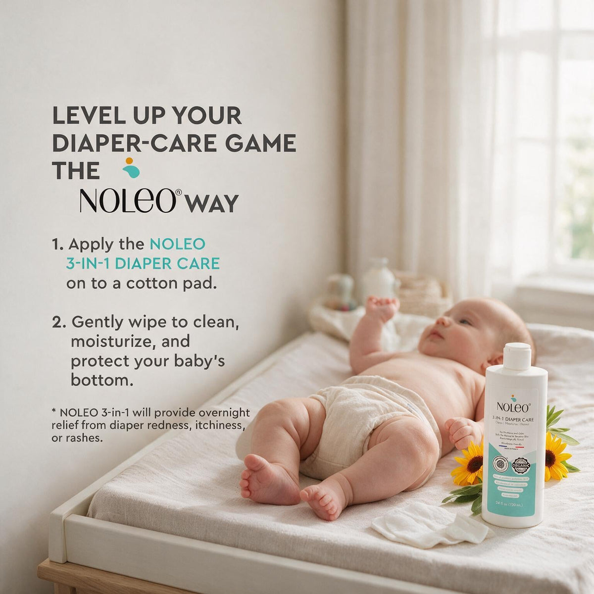 NOLEO 3-IN-1 - Diaper Rash Cream - EWG Verified