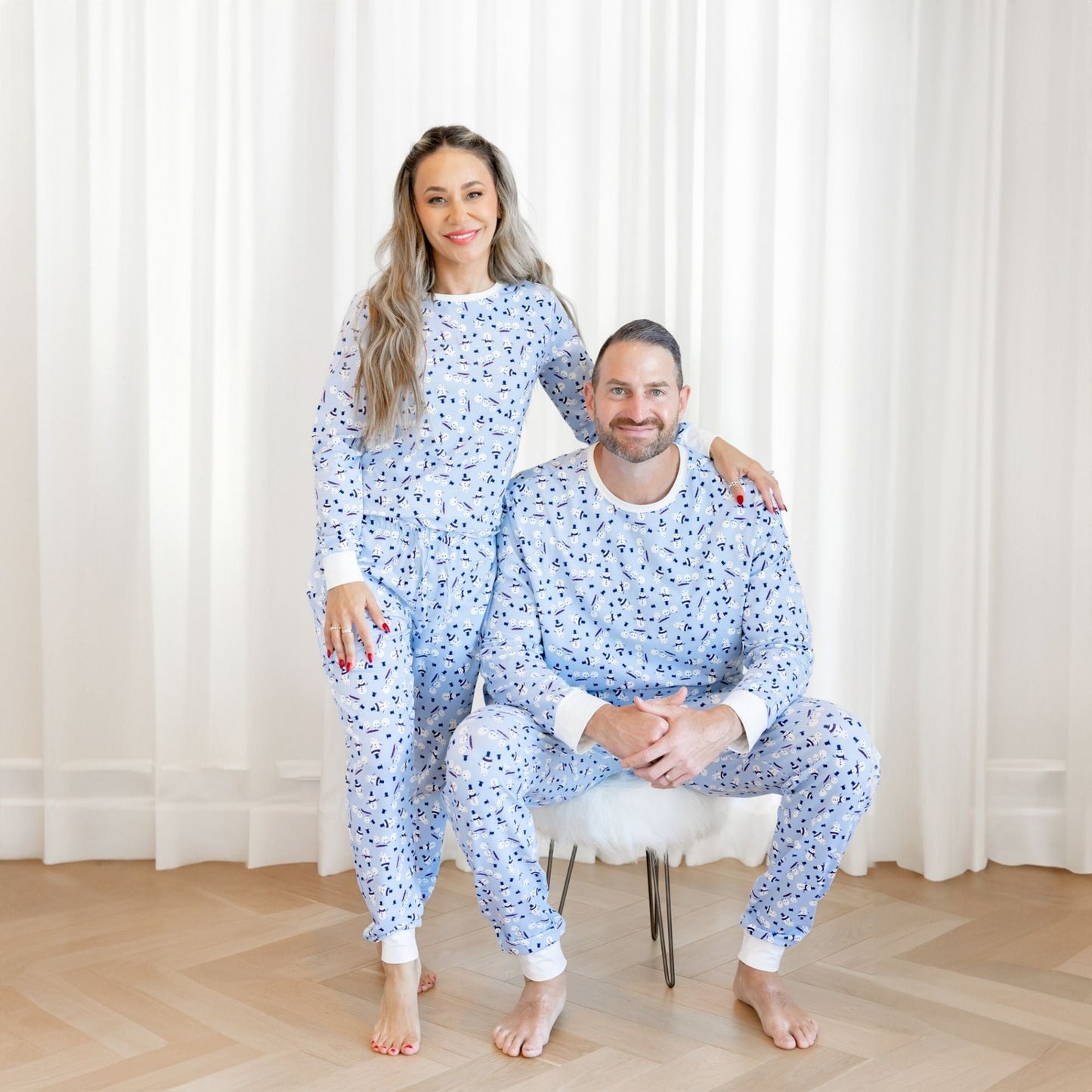 Organic Adult Women's Pajamas - Winter Snowmen