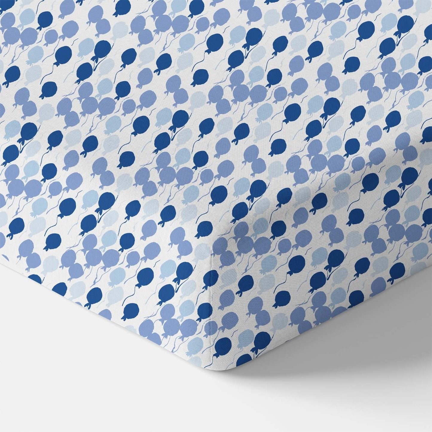Organic Crib Sheet - Blue Balloons
