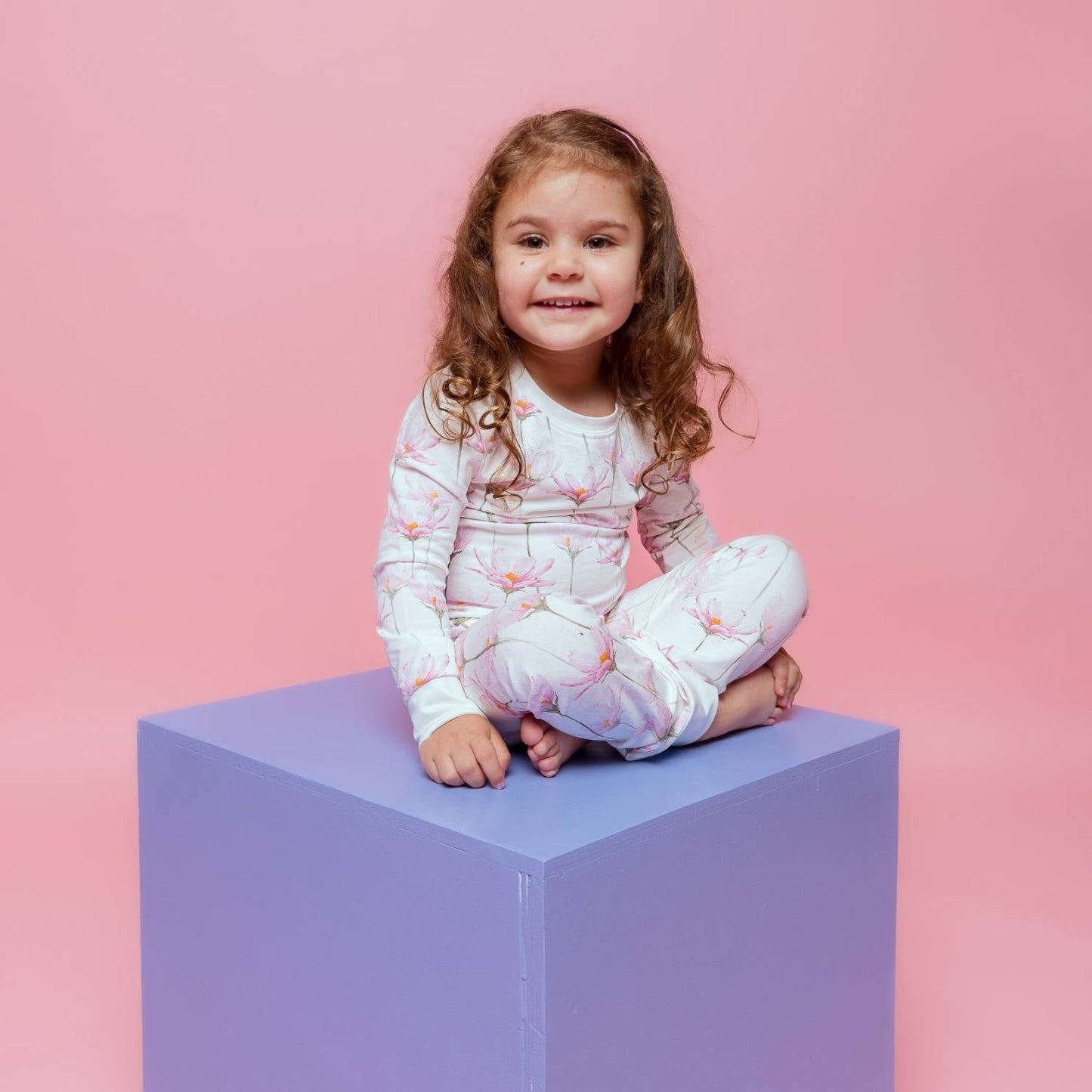 Organic Kids Pajamas - Pink Petals