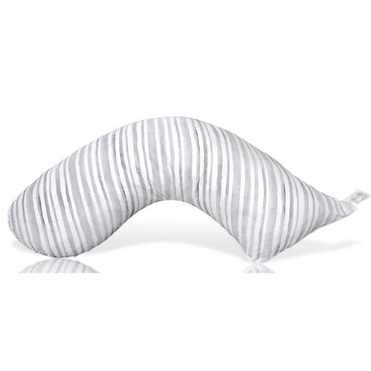 Nursing Pillow Cover - Grey & White Stripe Design | Machine Washable | Luna Lullaby