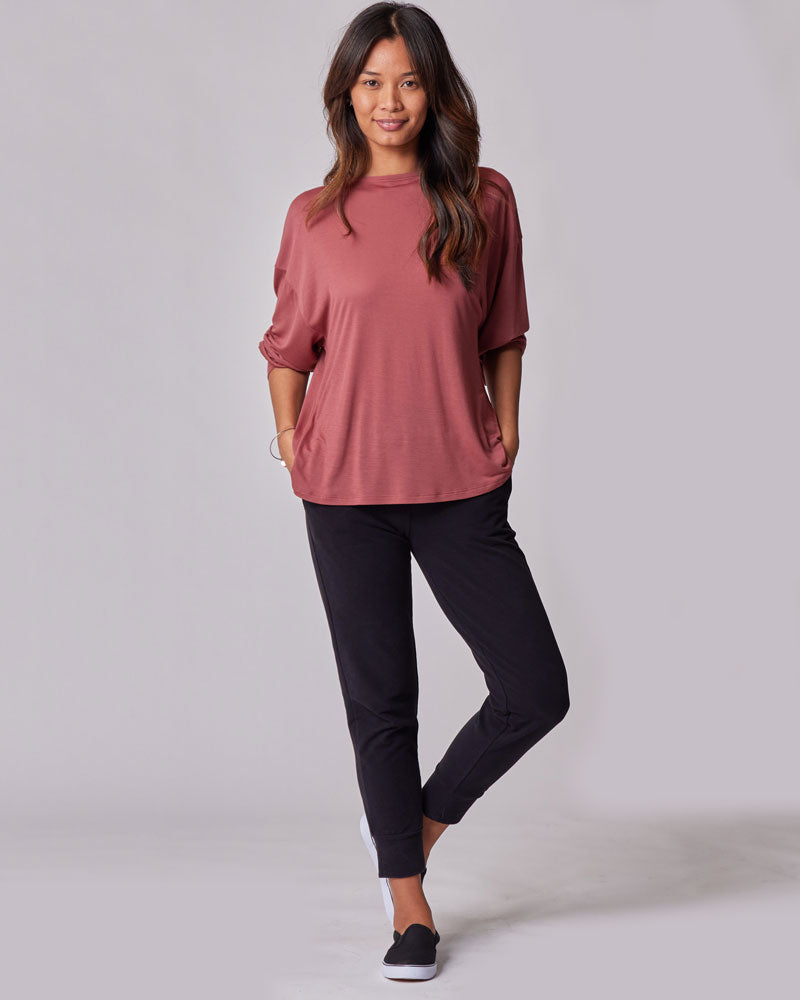 Nursing & Maternity Everywhere Long-Sleeve Wrap Blouse - Terra