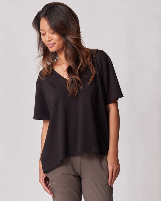 Everywhere Nursing & Maternity V-Neck Tee - Black