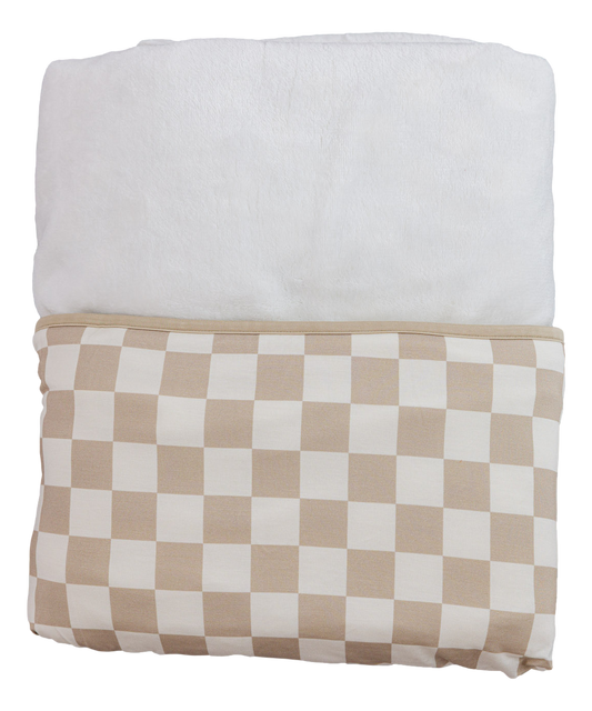Oat Check Plush Toddler Blanket