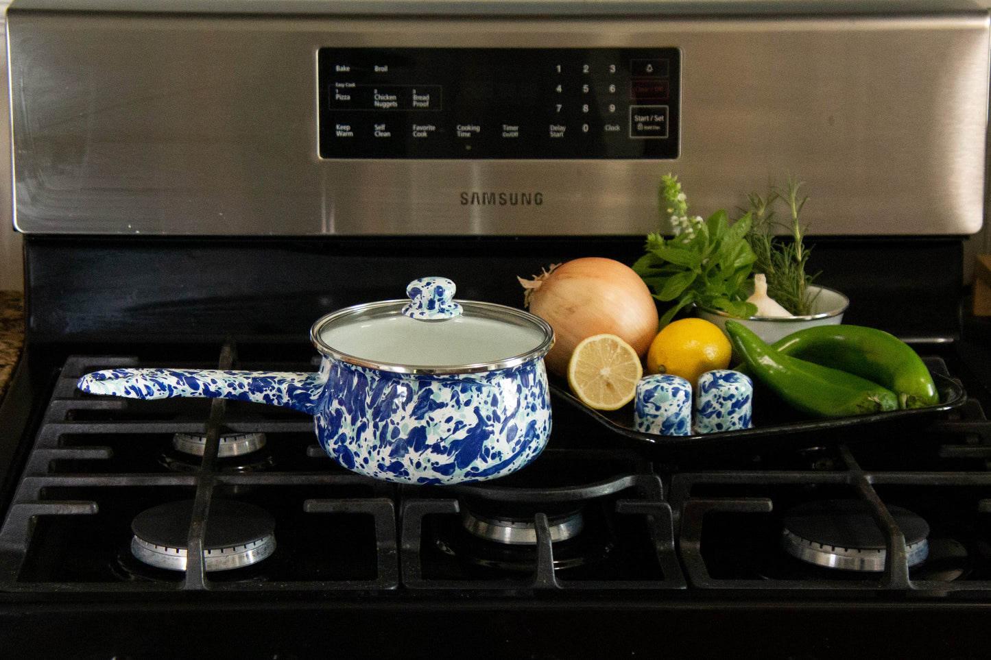 Ocean Swirl Sauce Pan