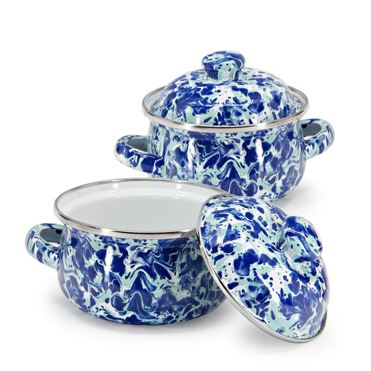 Ocean Swirl Petite Tureens - Set of 2