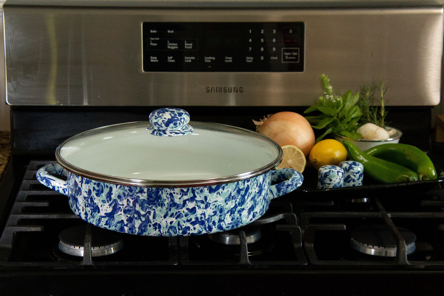 Ocean Swirl Large Saute Pan