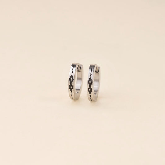 Southwest Huggie Hoop Earrings