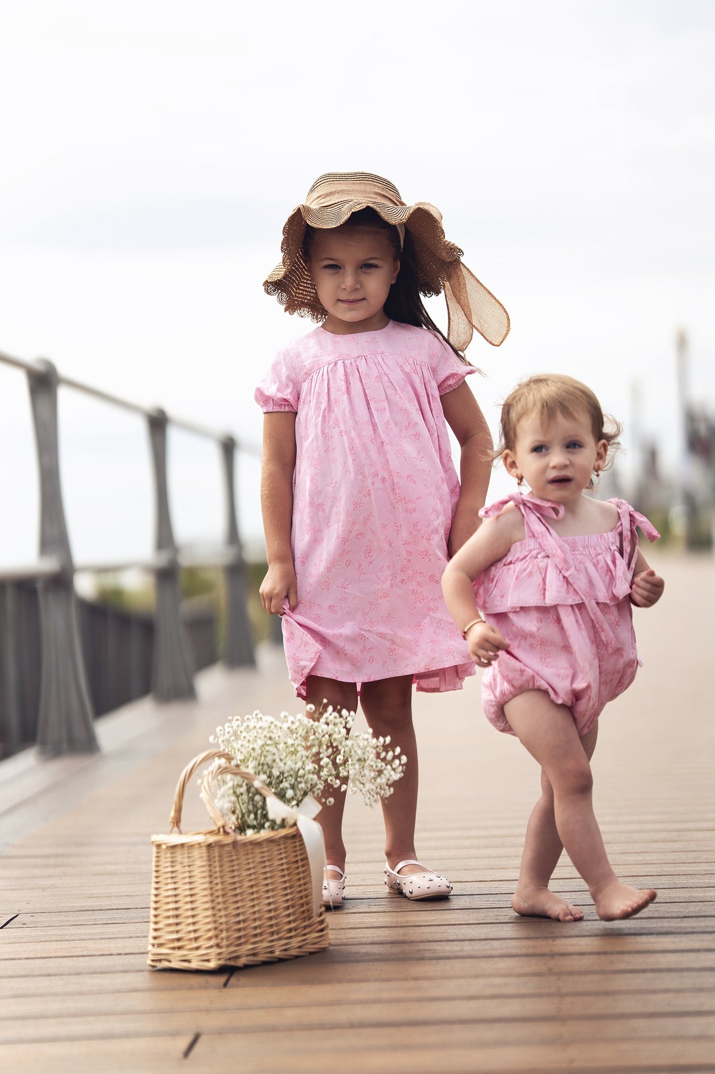 Pink Flower Dress - Short Sleeve