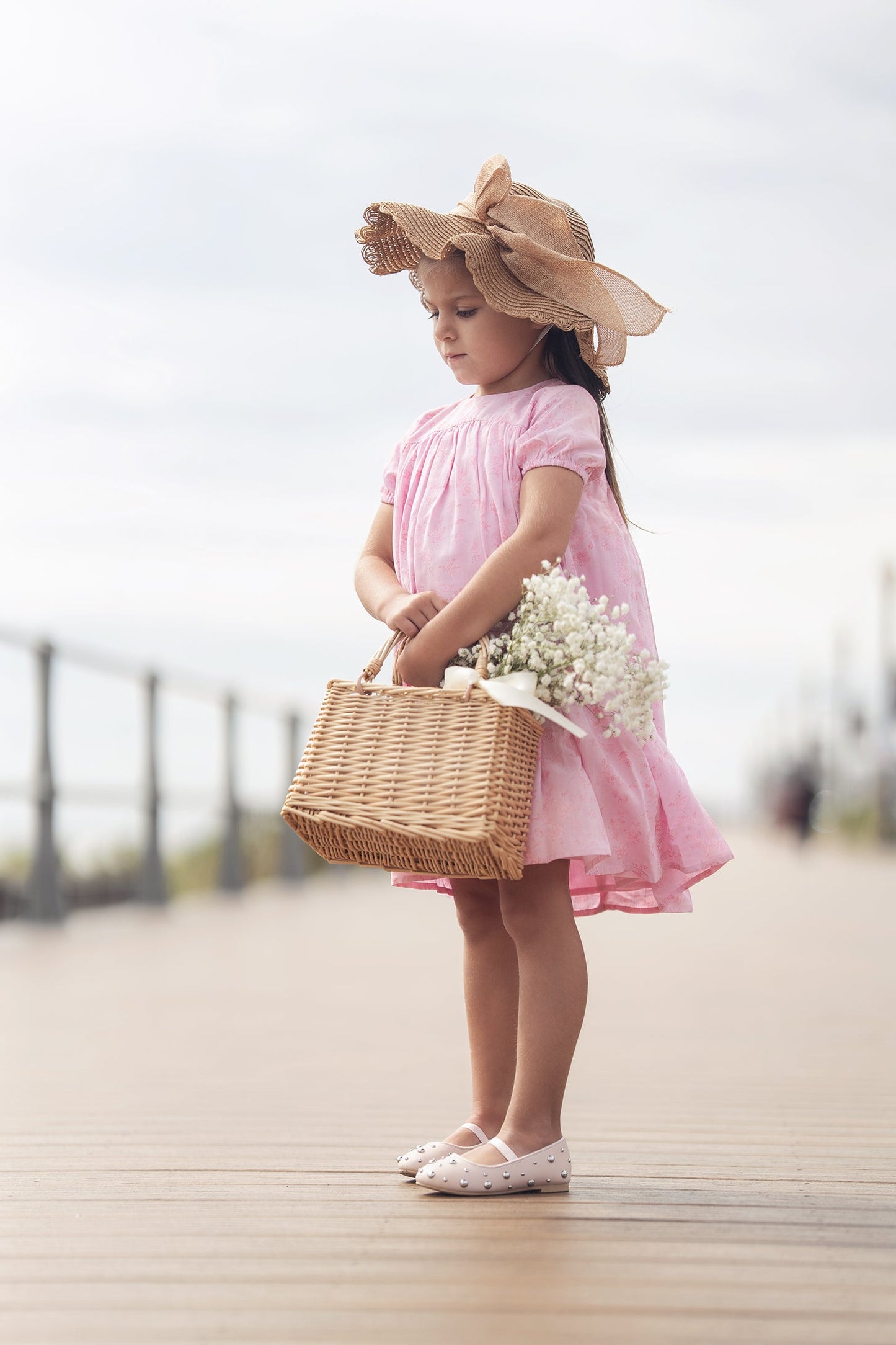 Pink Flower Dress - Short Sleeve