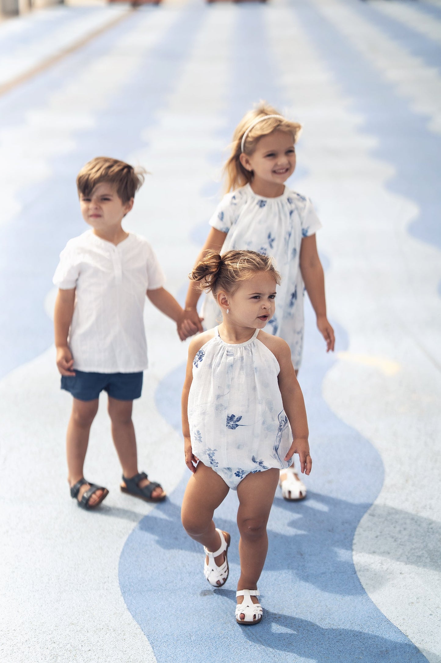 Blue Flower Romper