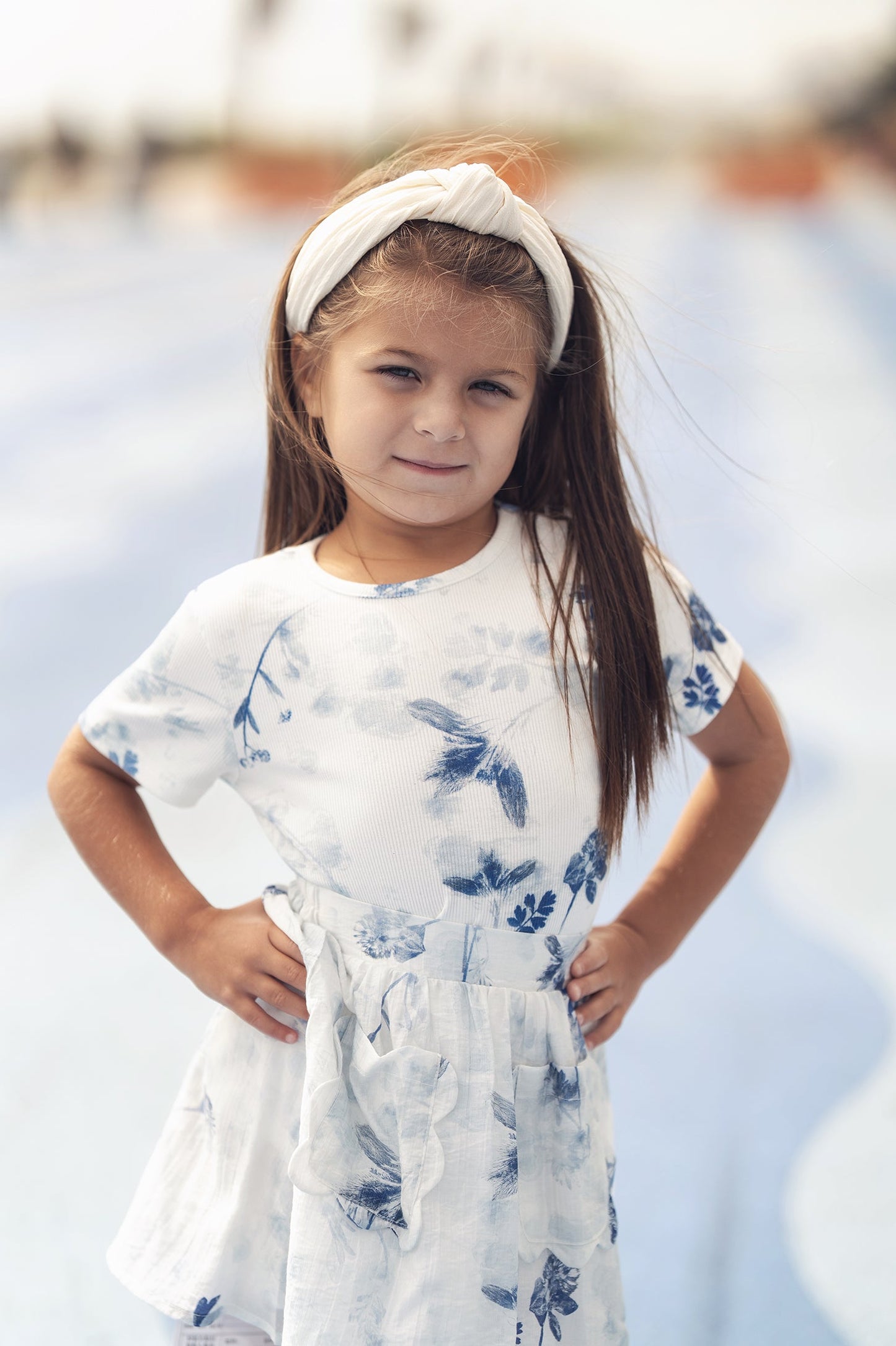 Blue Flower T-Shirt - Short Sleeve